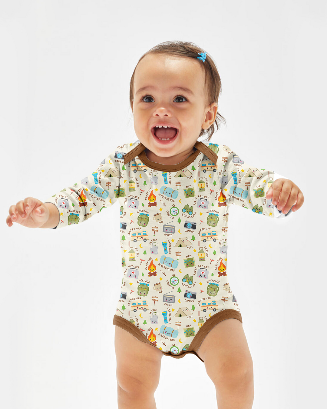 Gerippte Babykleidung mit individuellem Foto - Weich &amp; Skizzenhaft