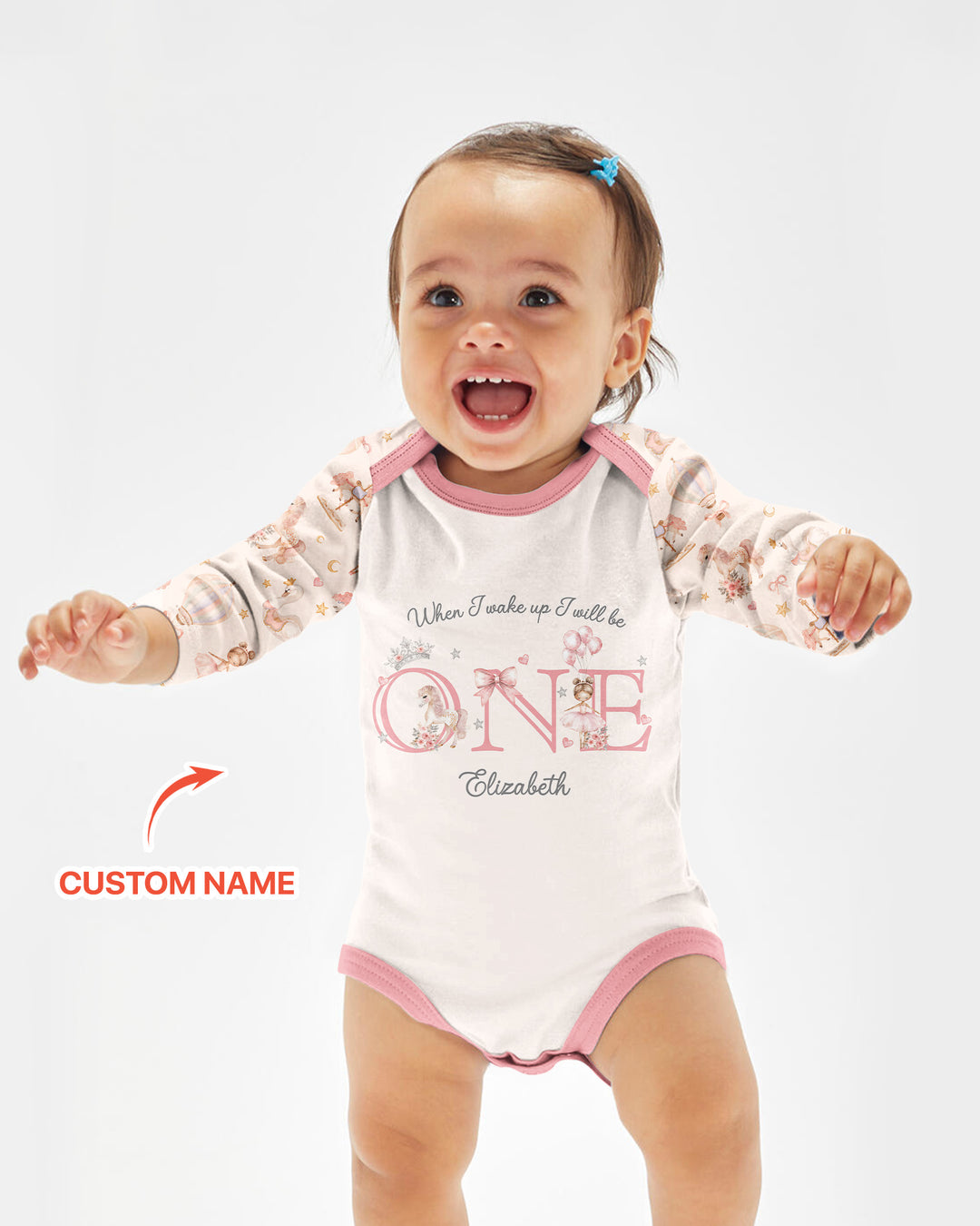 Custom Name When I Wake Up Girly Birthday Bamboo Bodysuit