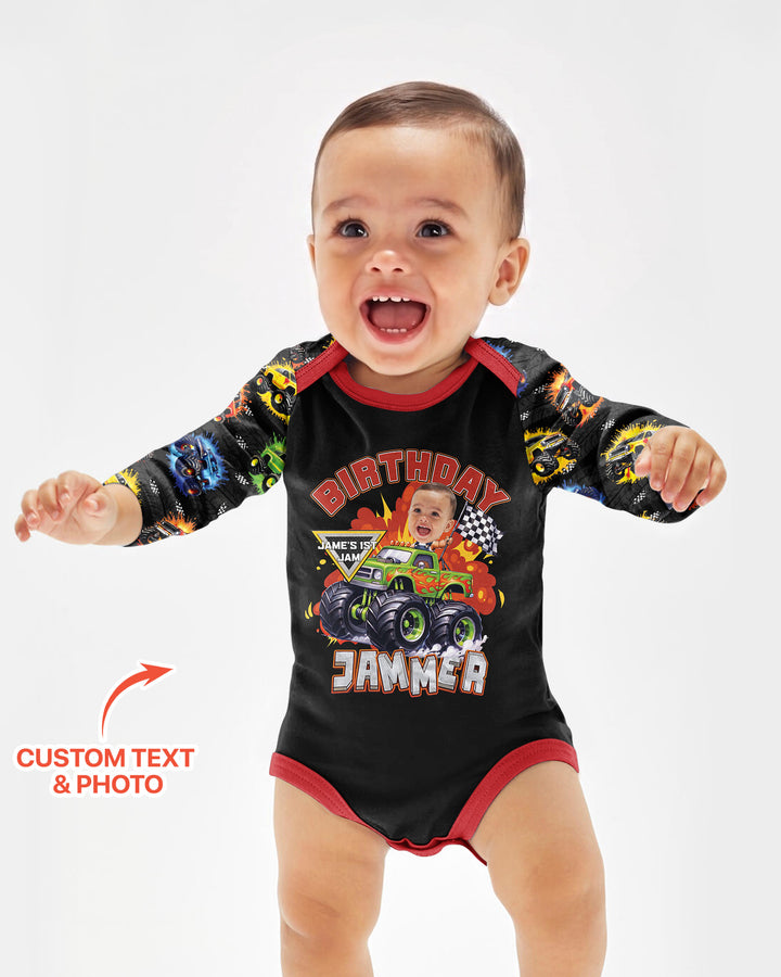 Birthday Truck Rally Bamboo Bodysuit