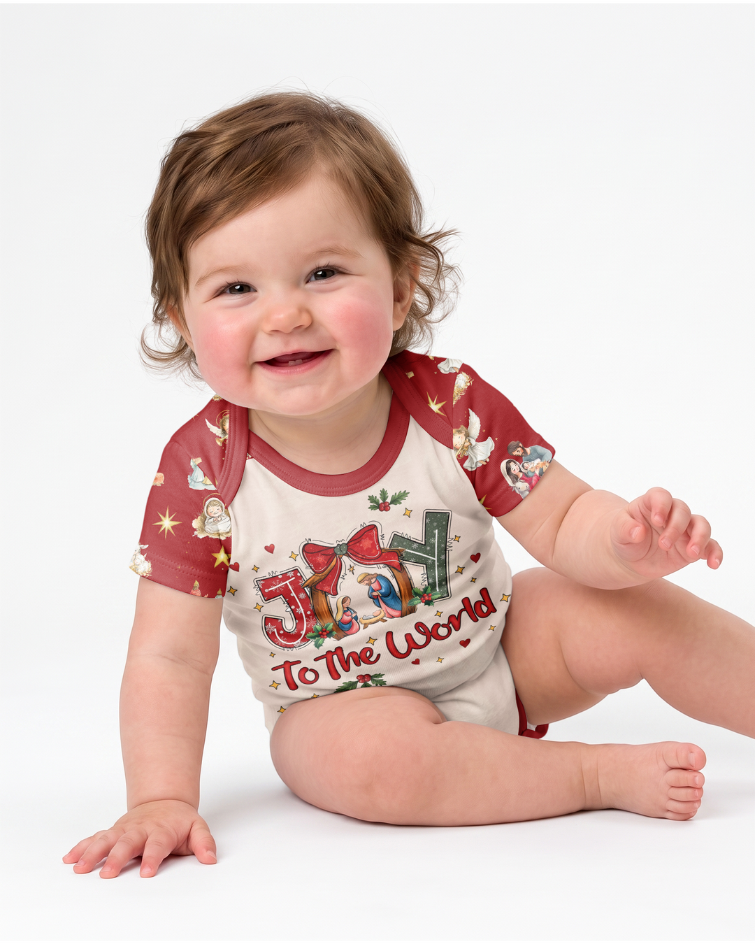 Nativity Joy To The World Bamboo Bodysuit