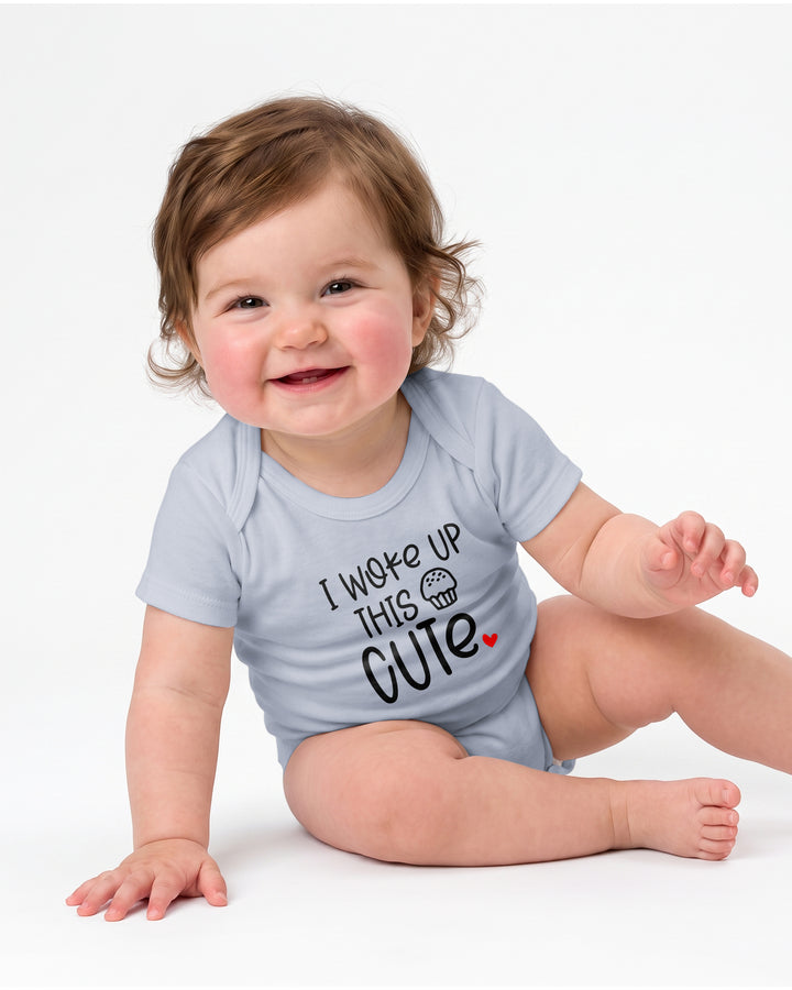 I Woke Up This Cute Cupcake Baby Bamboo Bodysuit