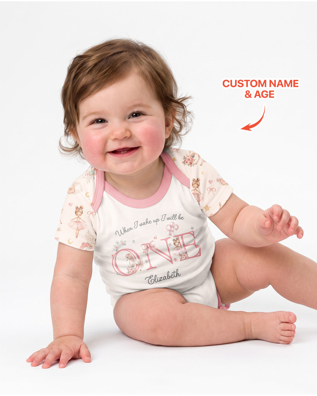 Custom Name When I Wake Up Girly Birthday Bamboo Bodysuit