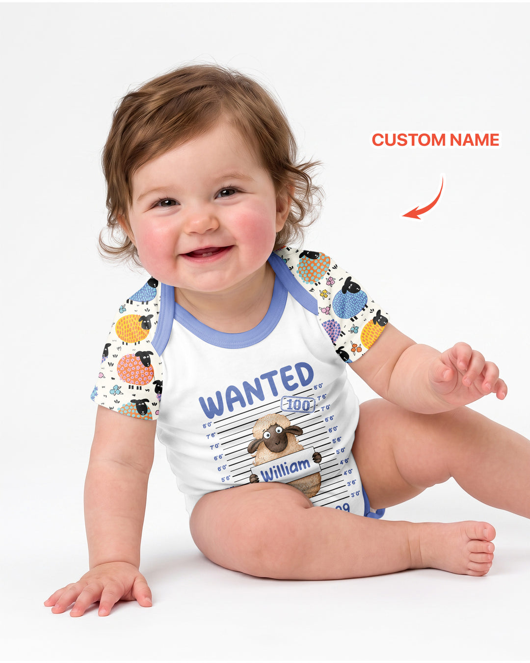 The Lost Sheep Custom Name Bamboo Bodysuit