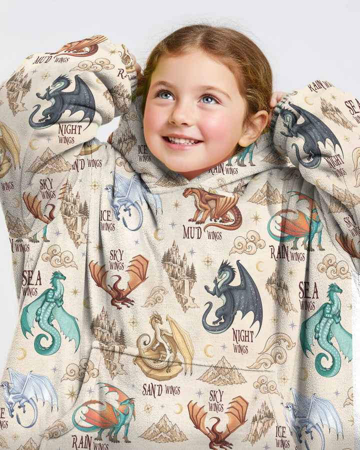 Elemental Dragons Blanket Hoodie