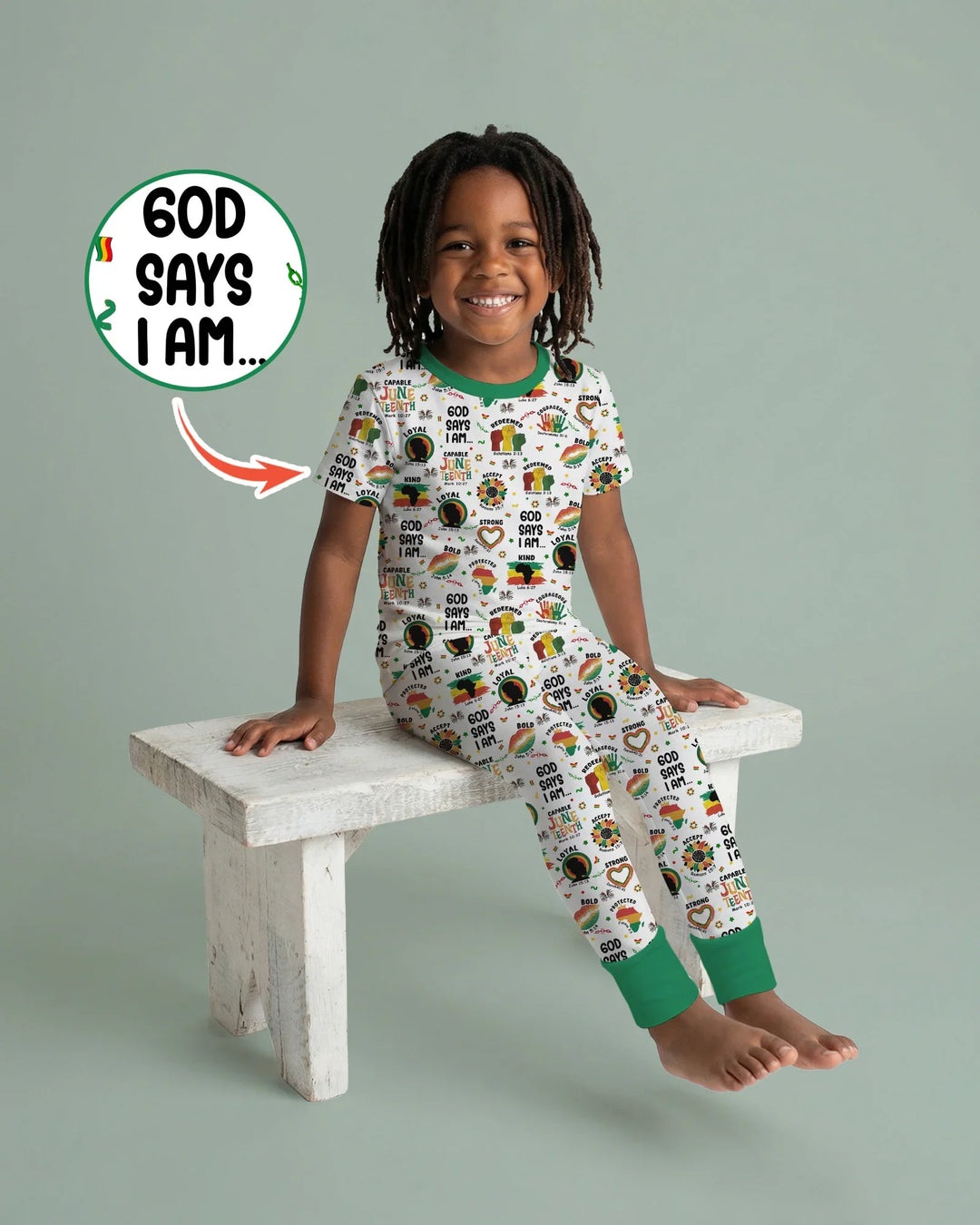 Zweiteiliges, kurzärmliges Pyjama-Set mit Marienkäfern