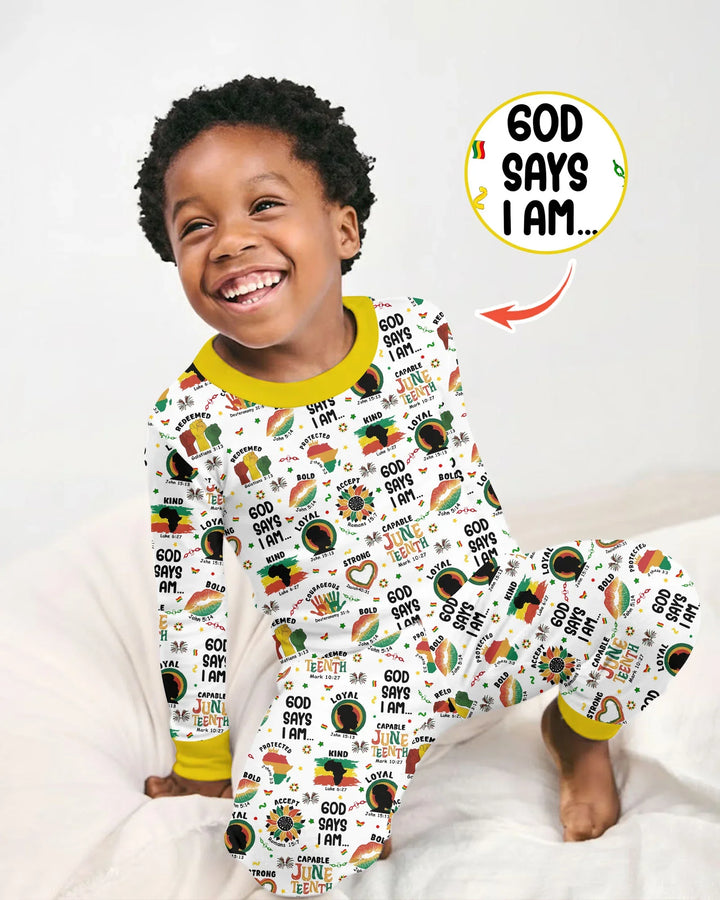 Zweiteiliges Langarm-Pyjama-Set mit Sommerfrüchten