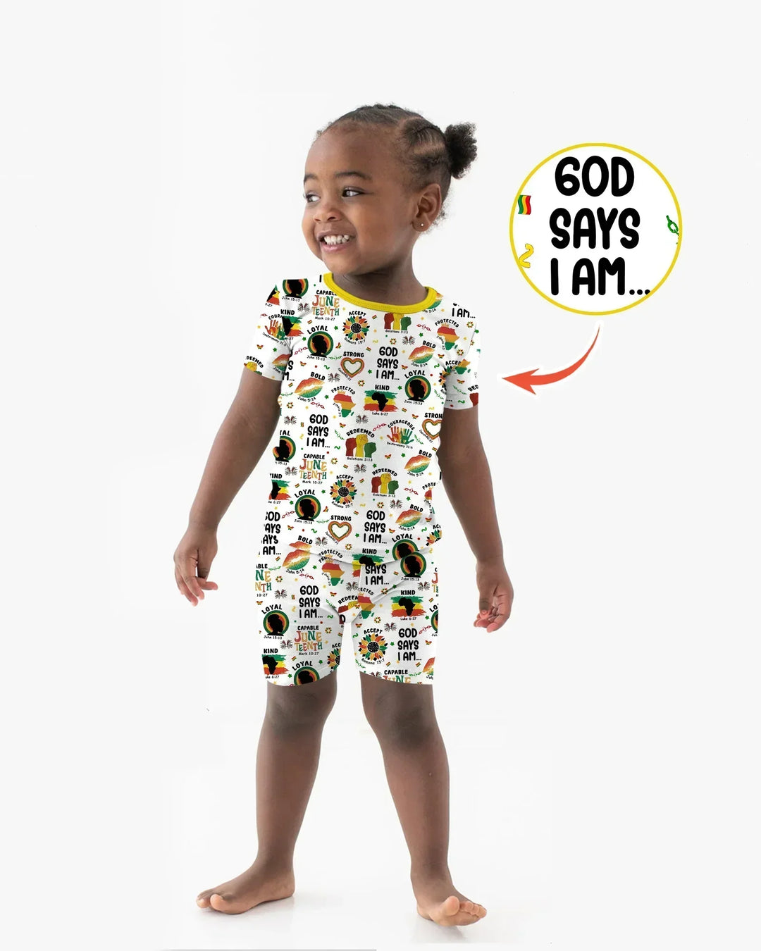 Template Zweiteiliges Pyjama-Set mit kurzen Ärmeln und Shorts