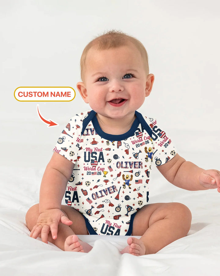 My First Soccer Cup 2026 Bamboo Bodysuit