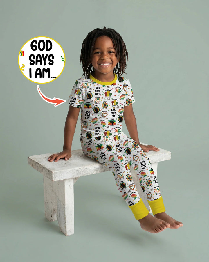 Zweiteiliges, kurzärmliges Pyjama-Set mit Marienkäfern