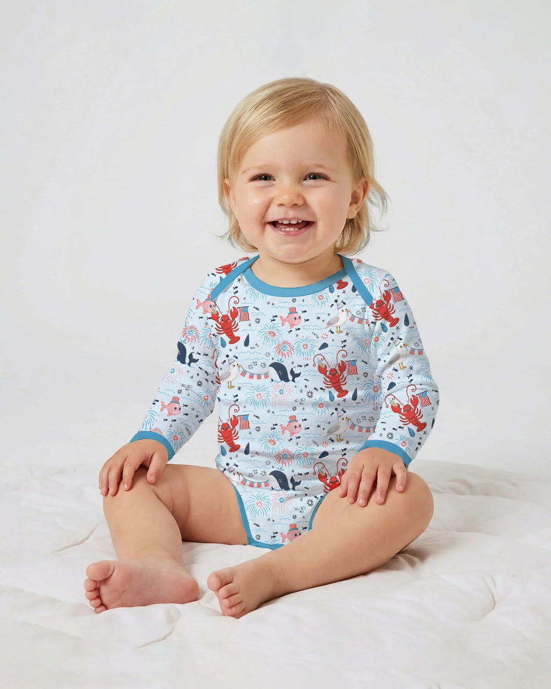 Gerippte Babykleidung mit individuellem Foto - Weich &amp; Skizzenhaft