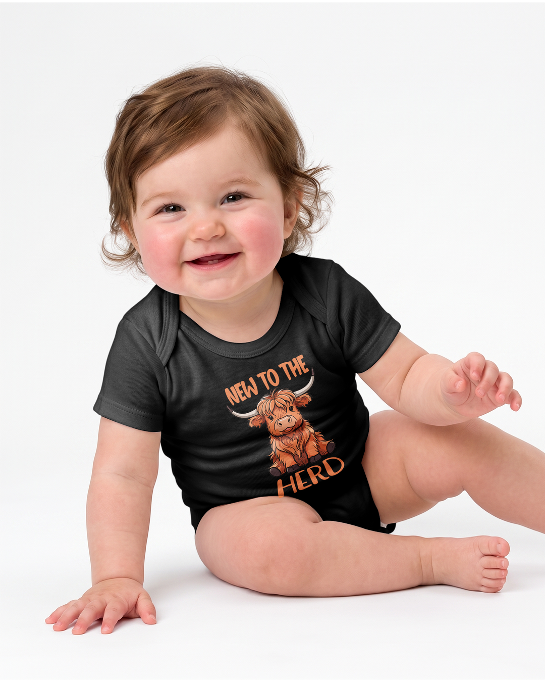 New to the Herd Highland Cow Baby Bamboo Bodysuit