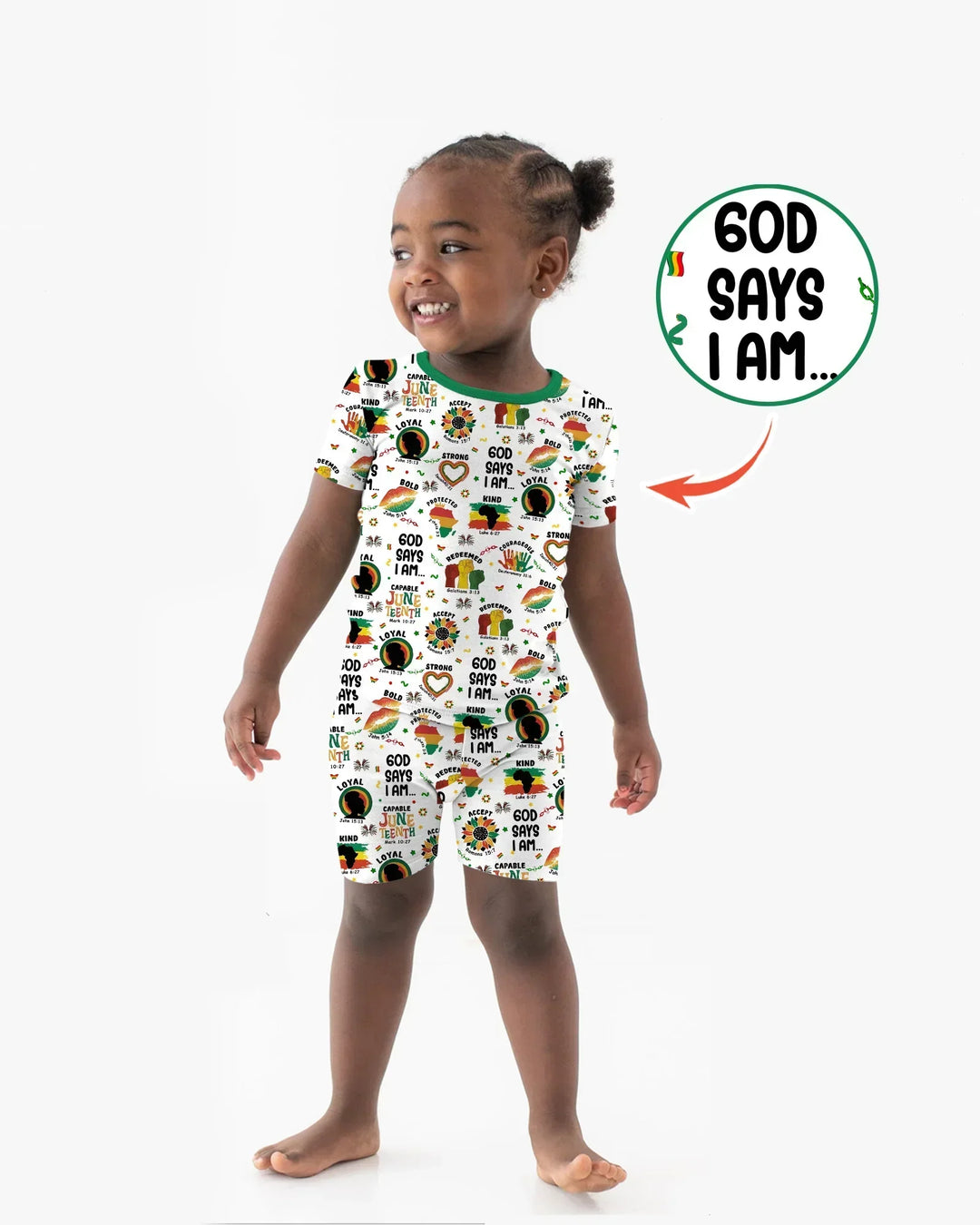 Template Zweiteiliges Pyjama-Set mit kurzen Ärmeln und Shorts