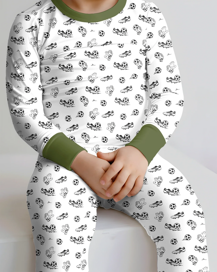 Zweiteiliges Langarm-Pyjama-Set mit Sommerfrüchten