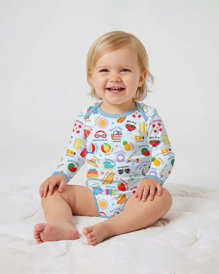 Gerippte Babykleidung mit individuellem Foto - Weich &amp; Skizzenhaft