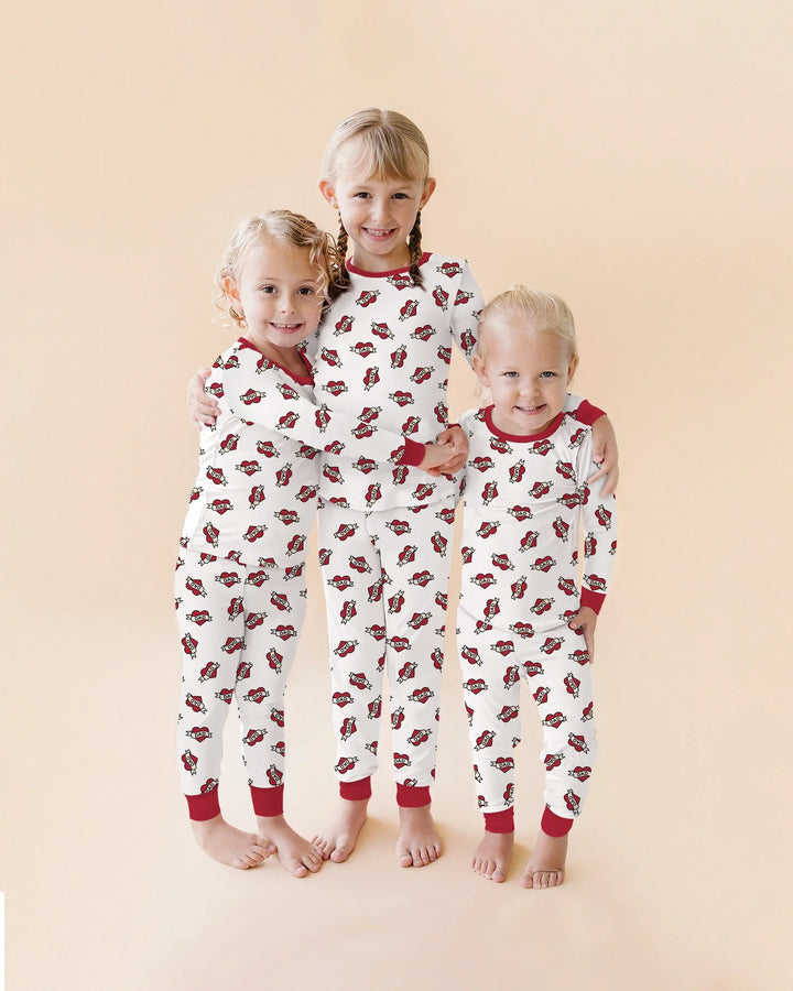 Zweiteiliges Langarm-Pyjama-Set mit Sommerfrüchten