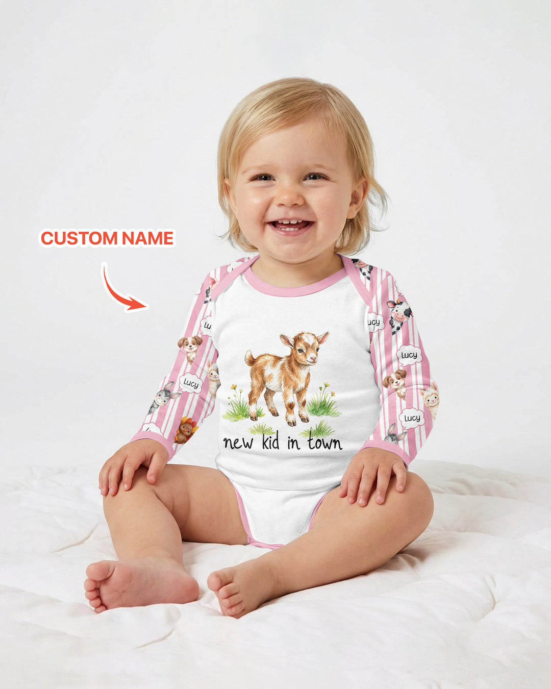 New Kid in Town Custom Name Bamboo Bodysuit