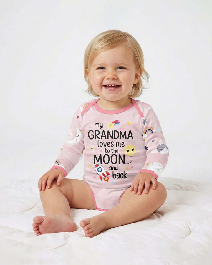 My Grandma Loves Me To The Moon And Back Bamboo Bodysuit