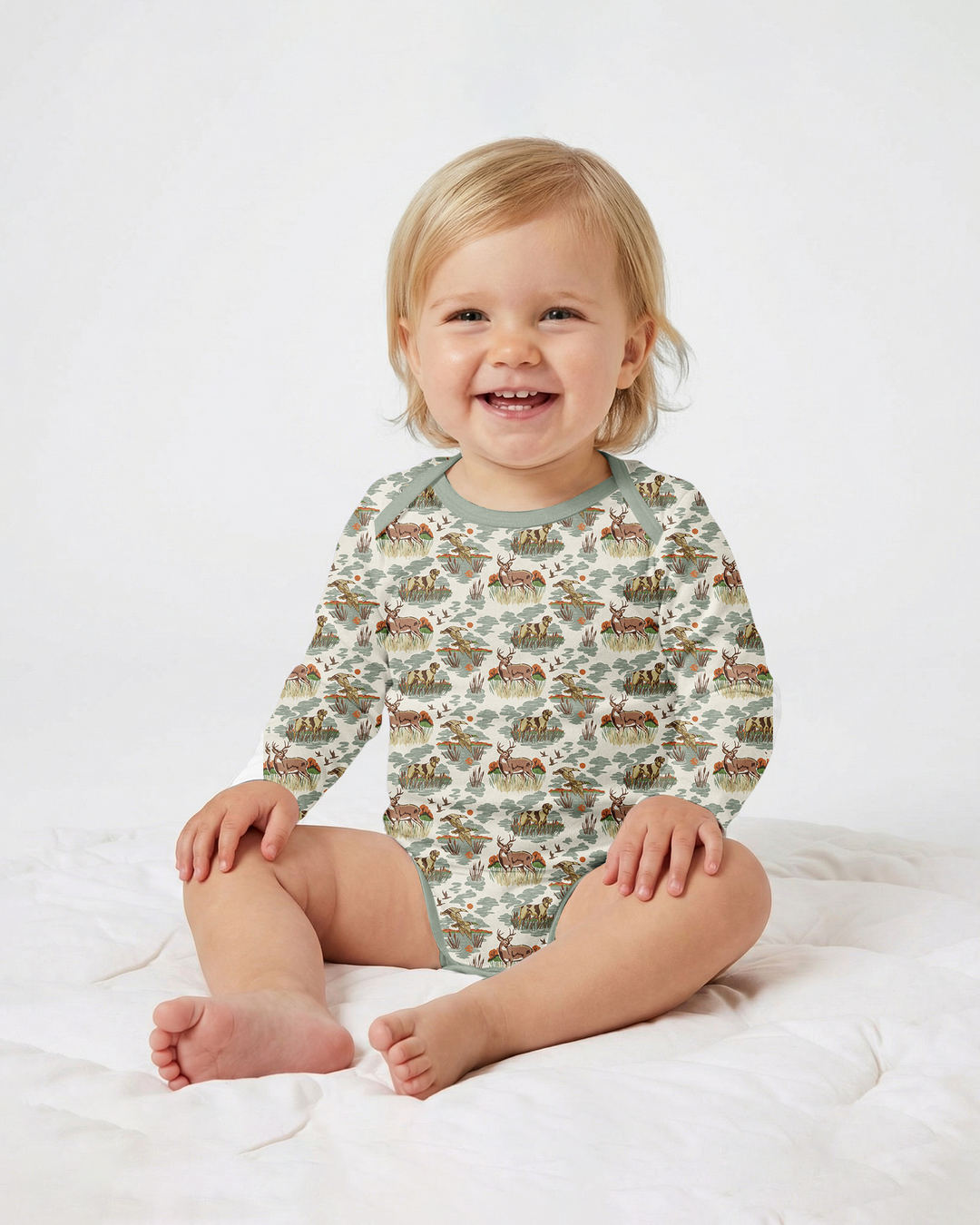 Gerippte Babykleidung mit individuellem Foto - Weich &amp; Skizzenhaft
