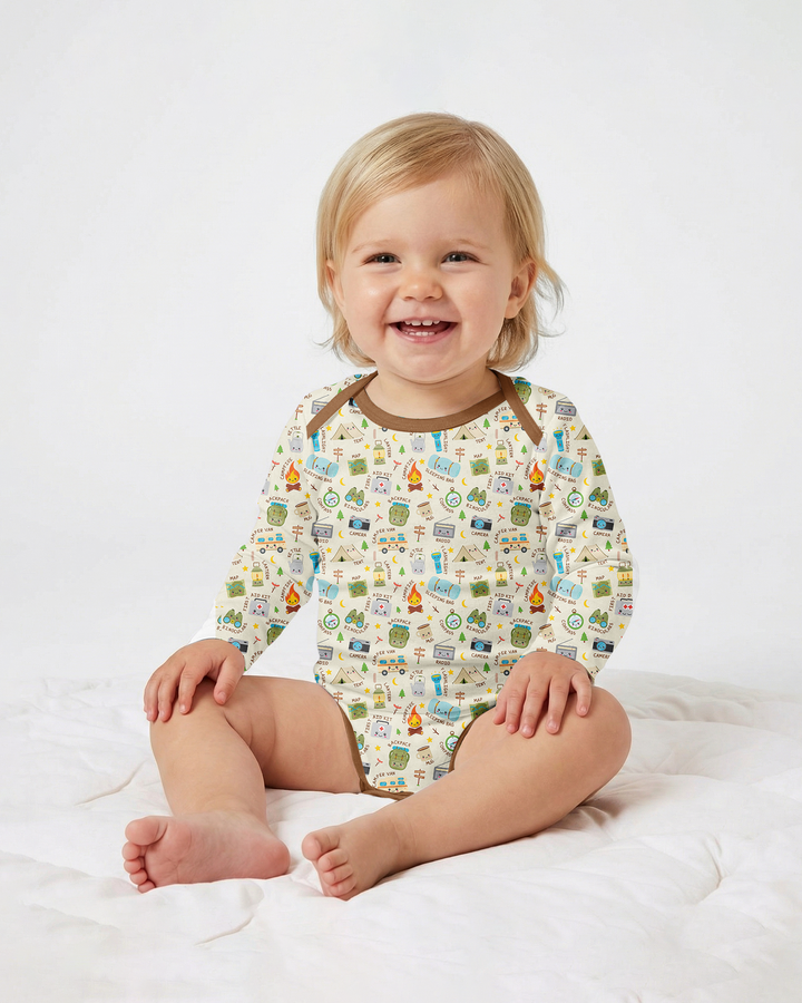 Gerippte Babykleidung mit individuellem Foto - Weich &amp; Skizzenhaft