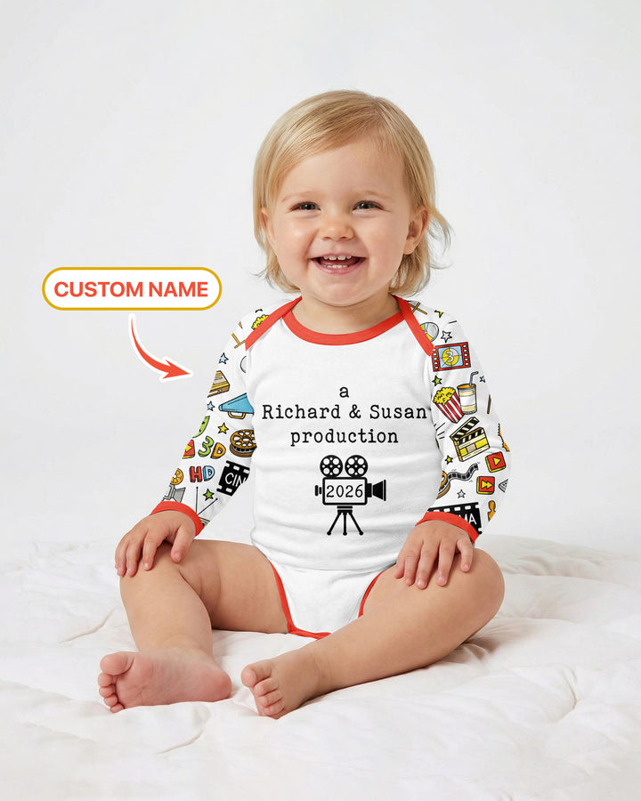 Gerippte Babykleidung mit individuellem Foto - Weich &amp; Skizzenhaft
