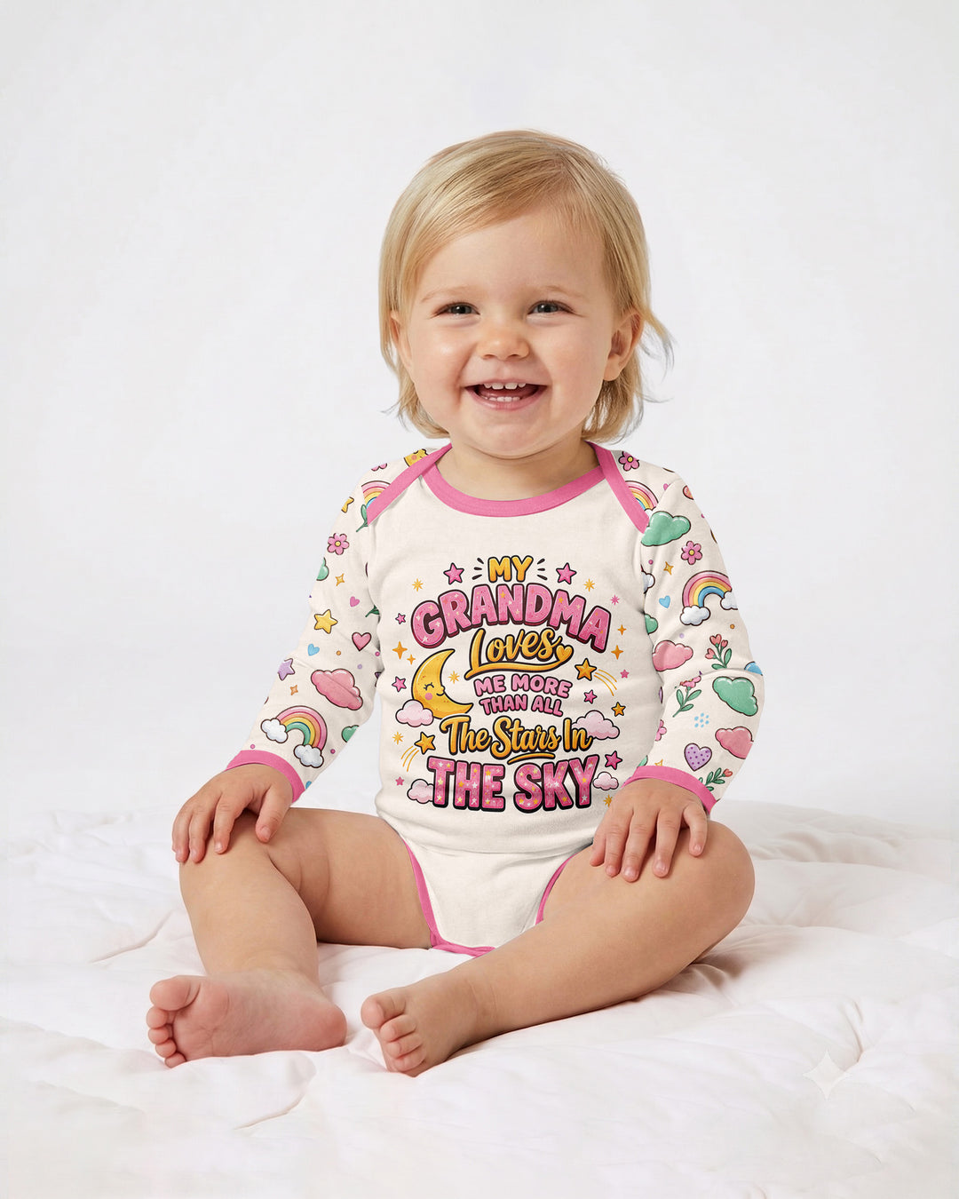 My Grandma Loves Me More Than All The Stars Bamboo Bodysuit