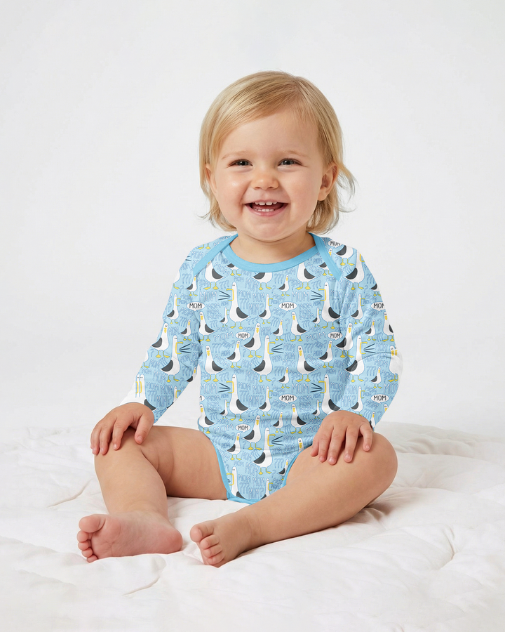 Gerippte Babykleidung mit individuellem Foto - Weich &amp; Skizzenhaft