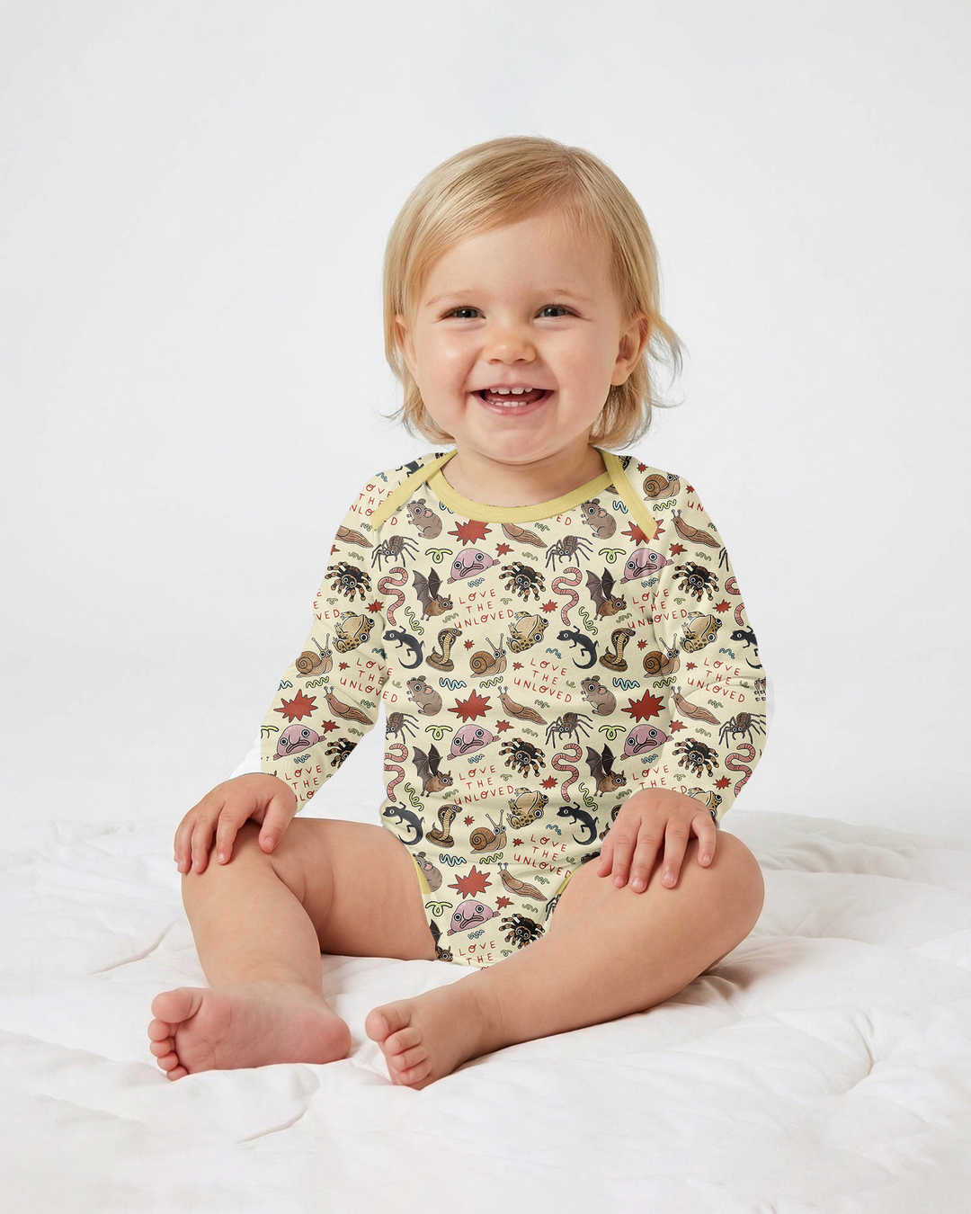 Gerippte Babykleidung mit individuellem Foto - Weich &amp; Skizzenhaft