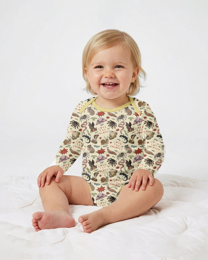 Gerippte Babykleidung mit individuellem Foto - Weich &amp; Skizzenhaft