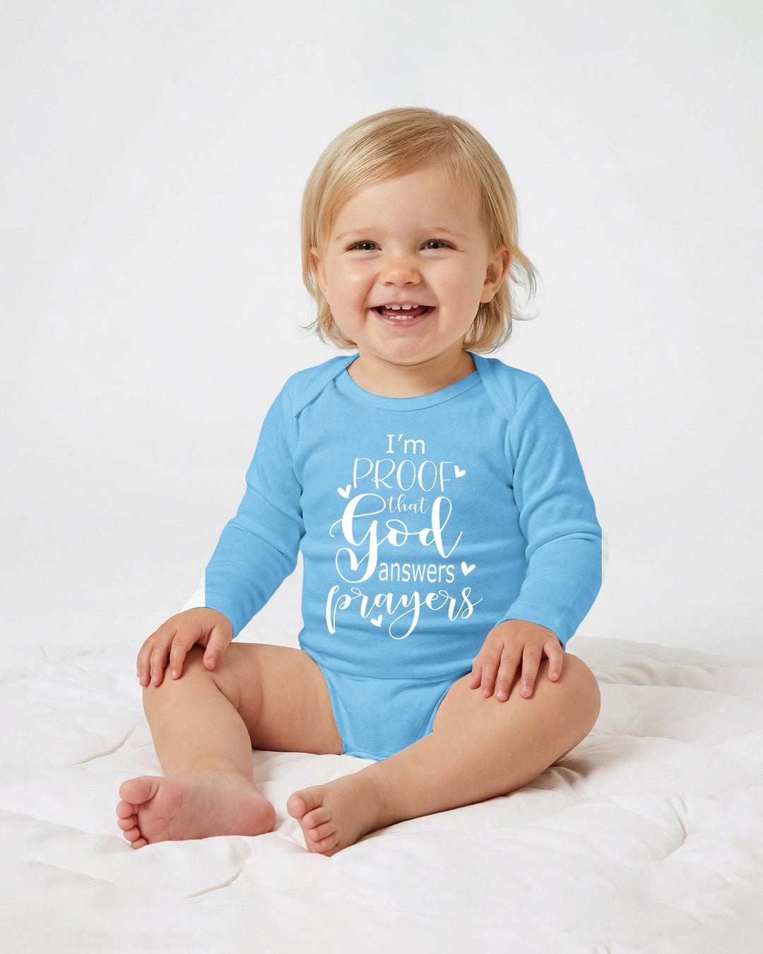 I'm Proof That God Answers Prayers Christian IVF Miracle Baby Bamboo Bodysuit