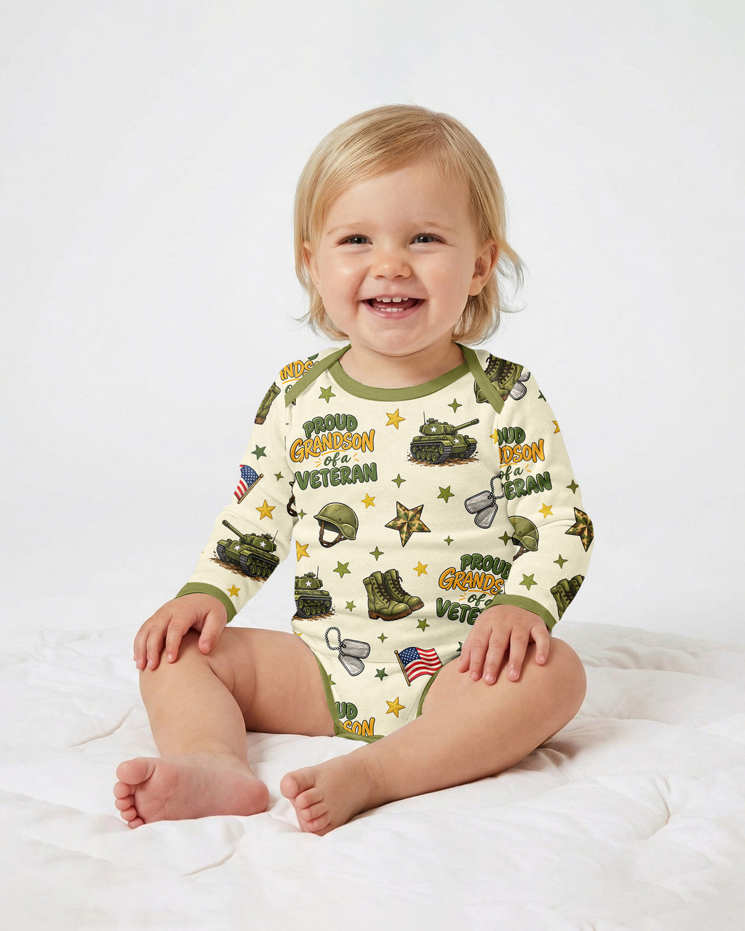 Proud Grandchild Of A Veteran Bamboo Bodysuit