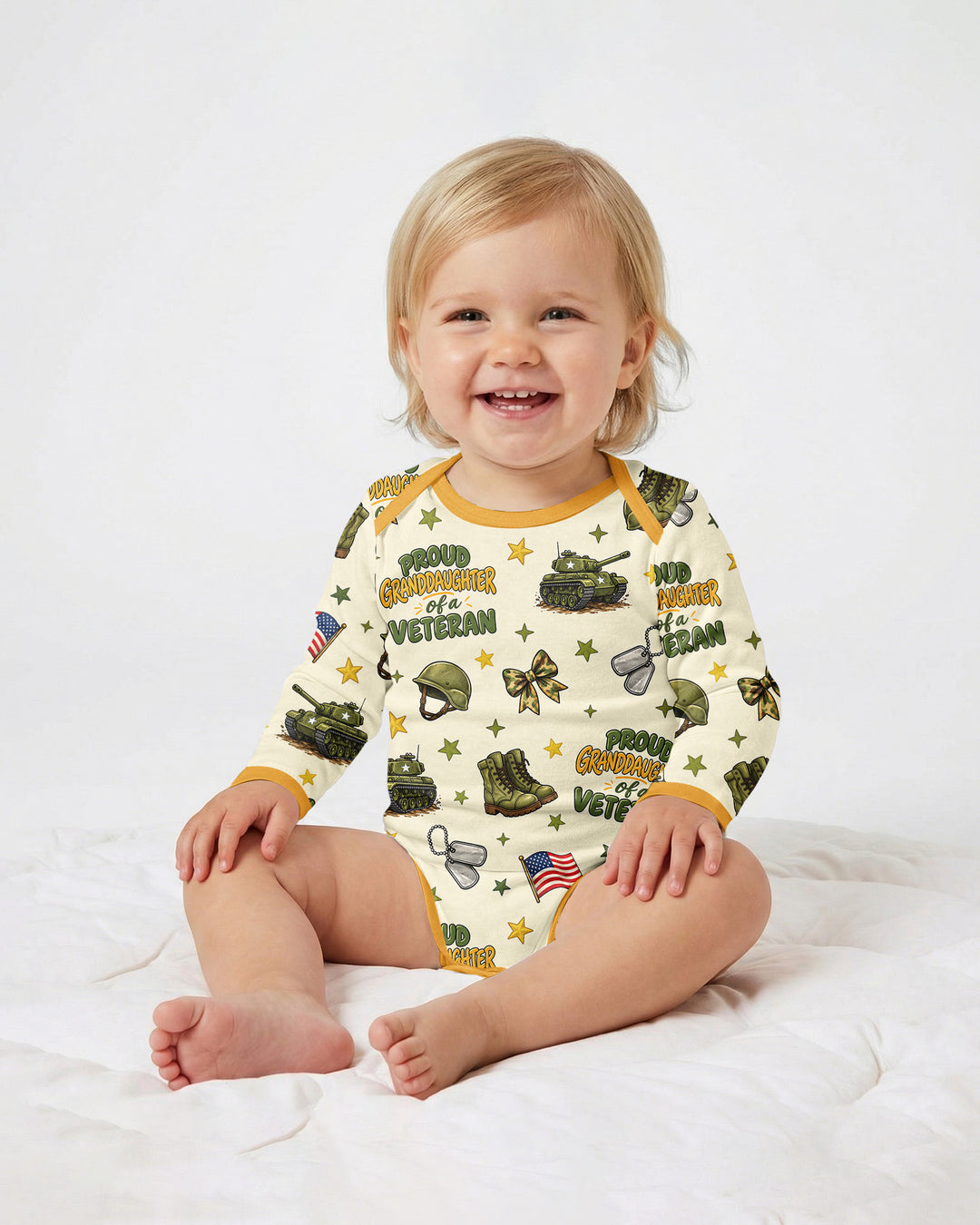 Proud Grandchild Of A Veteran Bamboo Bodysuit