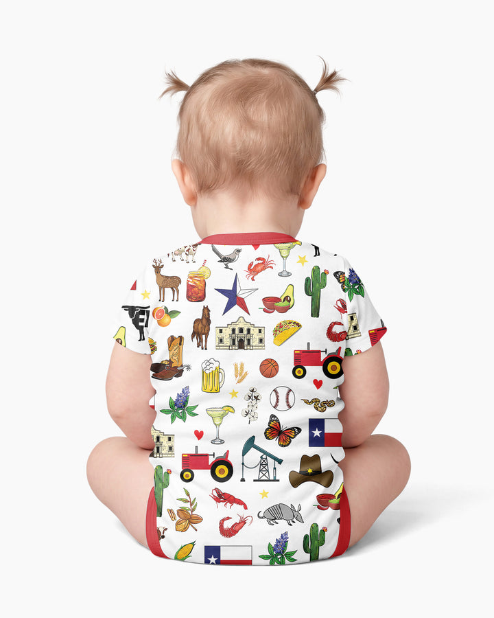 Texas Map  Bamboo Bodysuit