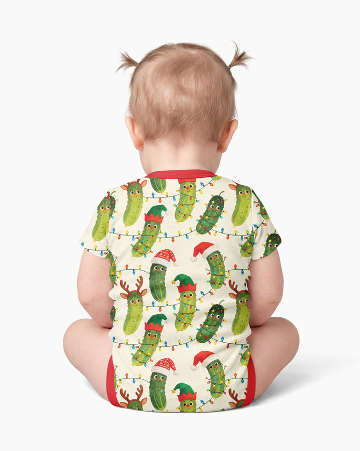 Cheerful Christmas Pickle Bamboo Bodysuit