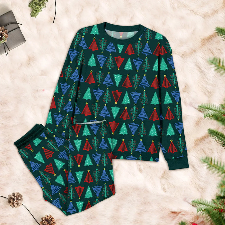 Christmas Tree Bamboo Pajamas for Baby – Cozy and Elegant , Christmas Tree Bamboo Pajamas for Baby – Cozy and Elegant - Long Pajama / 18-24M