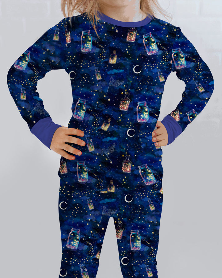 Dreamy Fireflies Bamboo Two Piece Long Sleeve Pajama Set