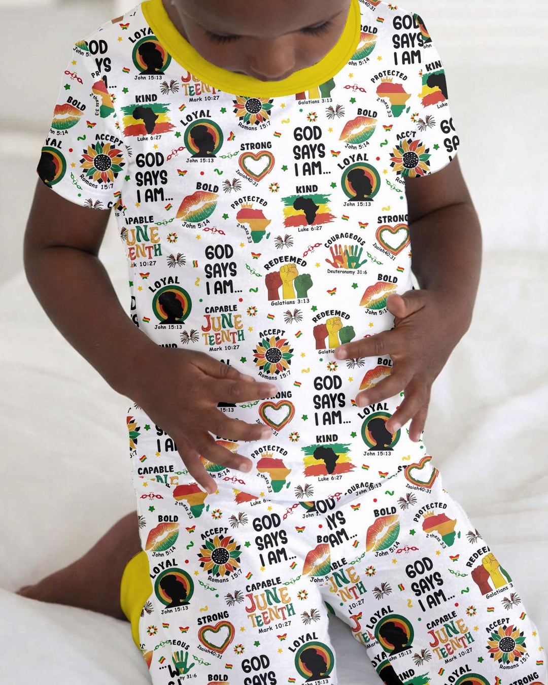 Zweiteiliges, kurzärmliges Pyjama-Set mit Marienkäfern