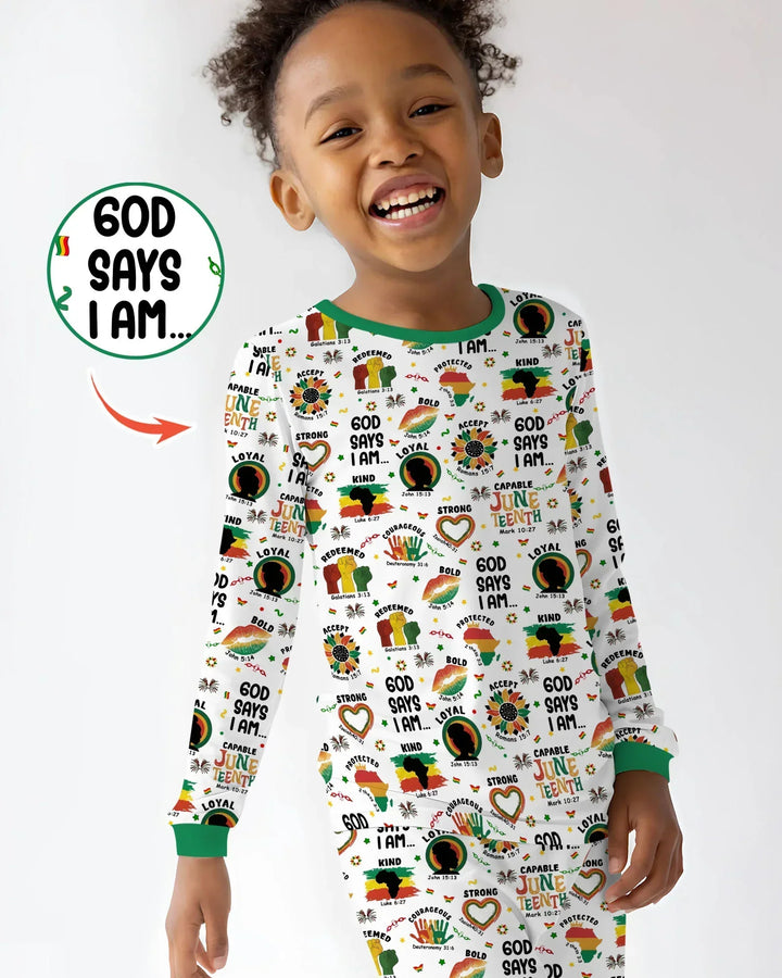 Zweiteiliges Langarm-Pyjama-Set mit Sommerfrüchten