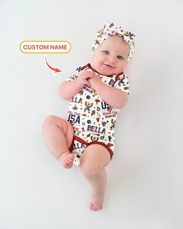 My First Soccer Cup 2026 Bamboo Bodysuit