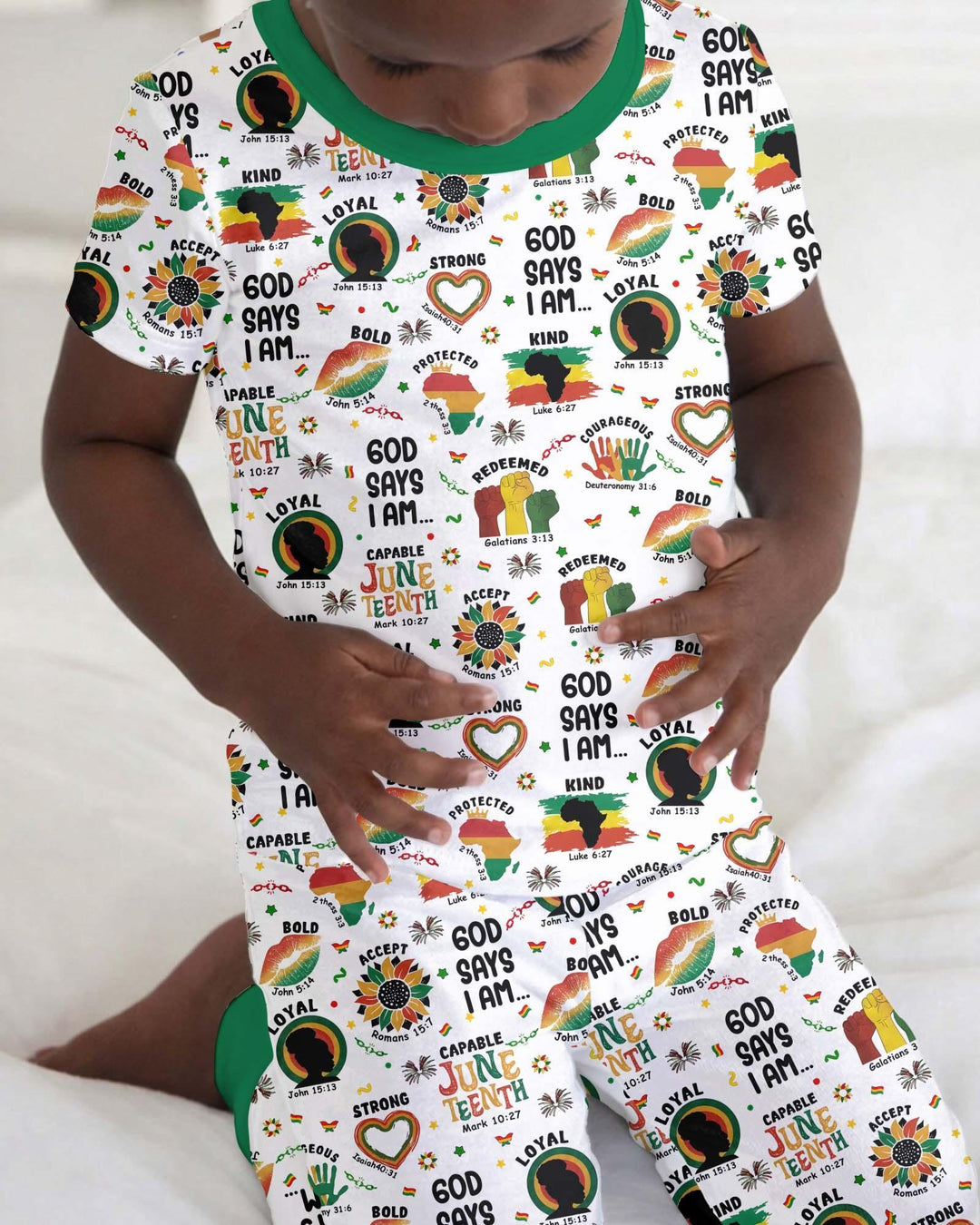 Zweiteiliges, kurzärmliges Pyjama-Set mit Marienkäfern
