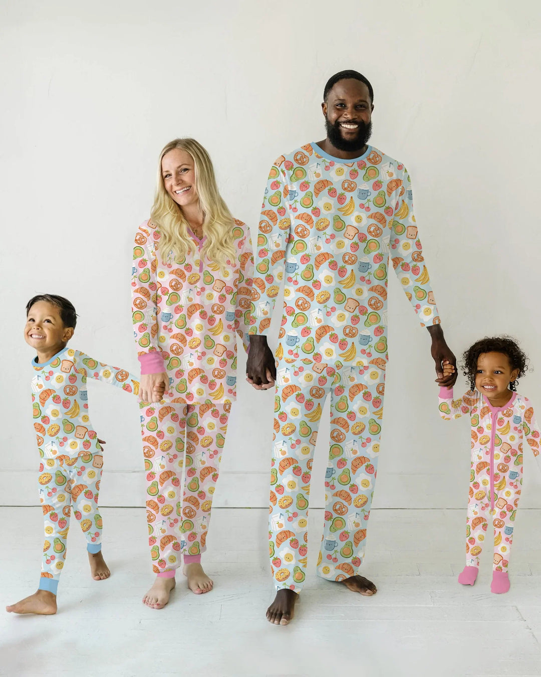 Breakfast Buddies Familien-Pyjama-Set aus Bambus für Damen