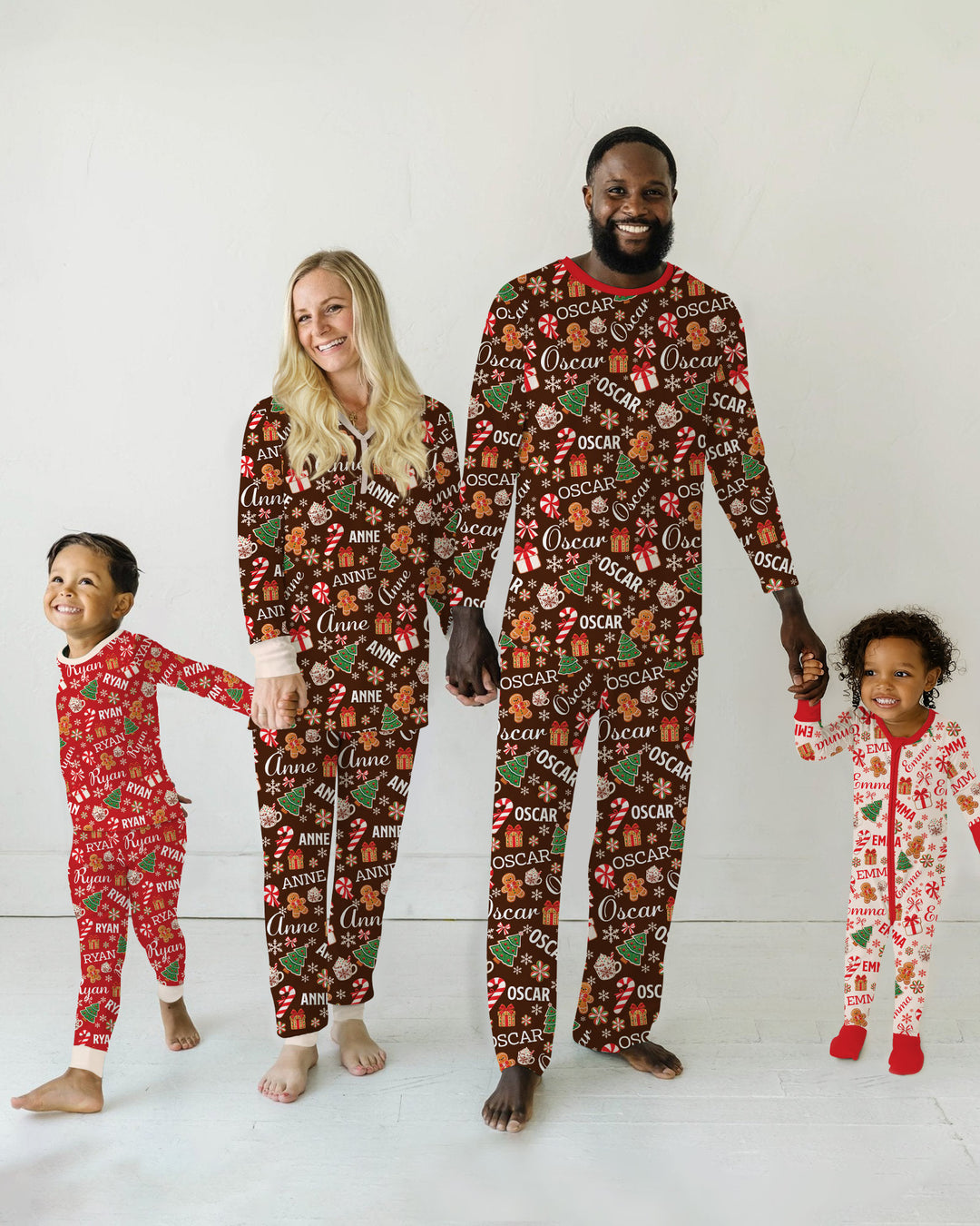 Merry Christmas Custom Name Bamboo Men's Pajama Set