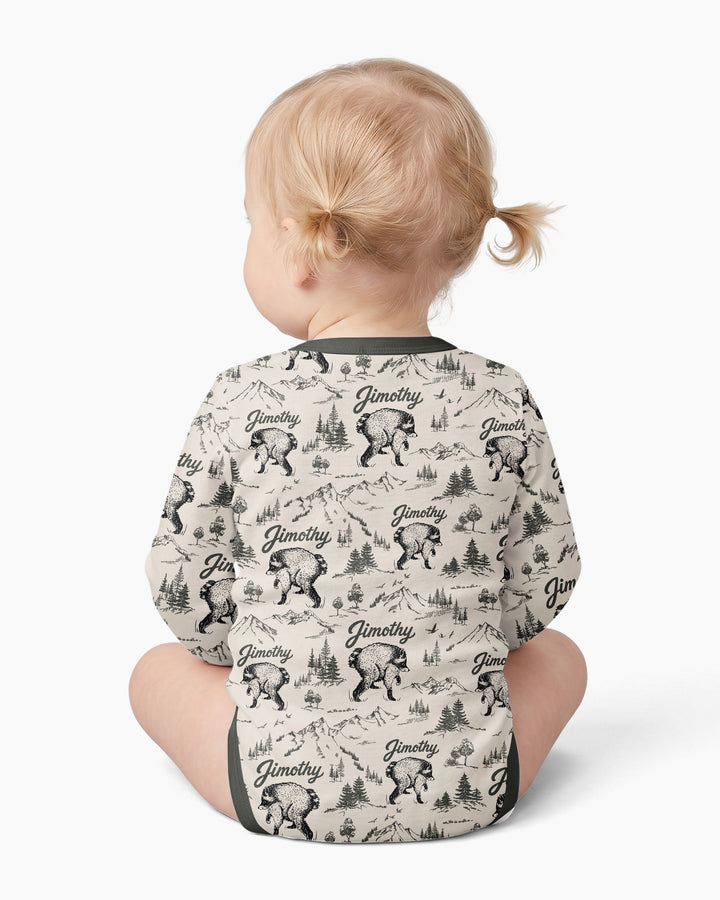 Gerippte Babykleidung mit individuellem Foto - Weich &amp; Skizzenhaft