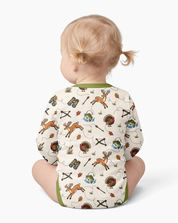 Personalized Pack My Diapers I'm Going Hunting Bamboo Bodysuit