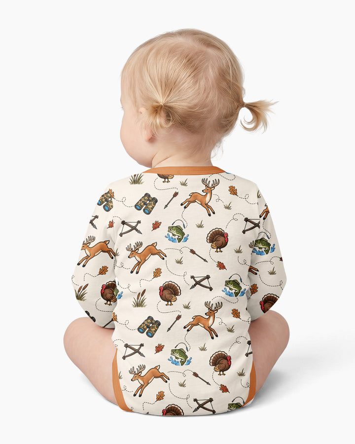 Personalized Pack My Diapers I'm Going Hunting Bamboo Bodysuit