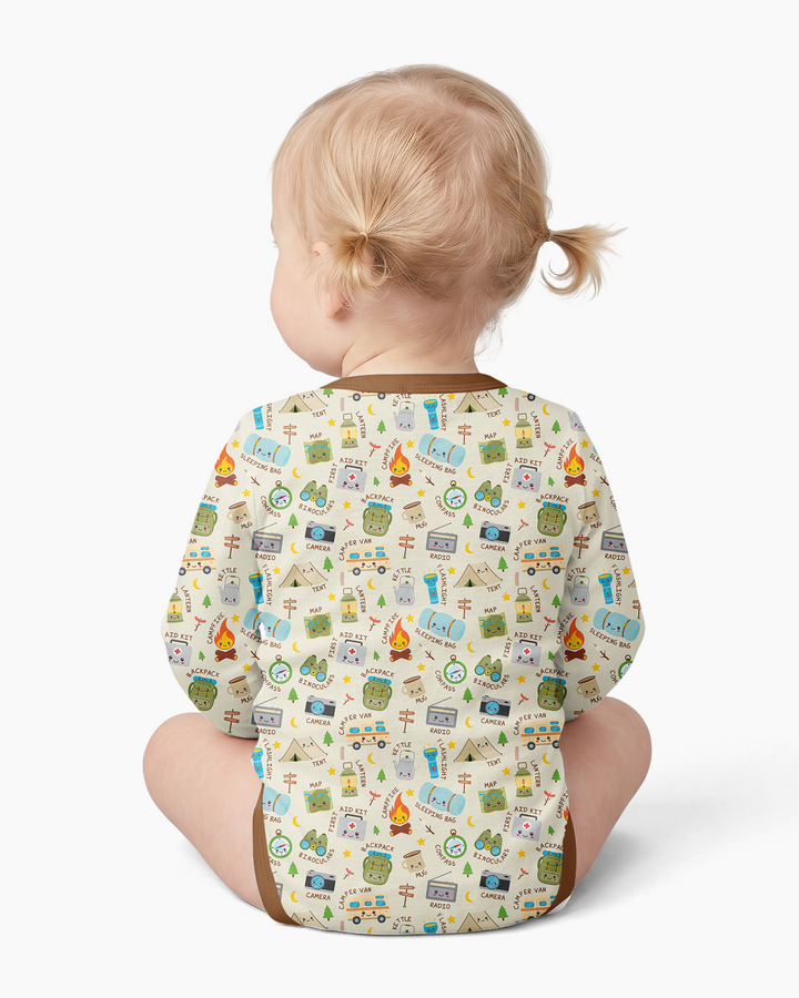 Gerippte Babykleidung mit individuellem Foto - Weich &amp; Skizzenhaft