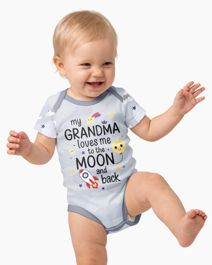 My Grandma Loves Me To The Moon And Back Bamboo Bodysuit