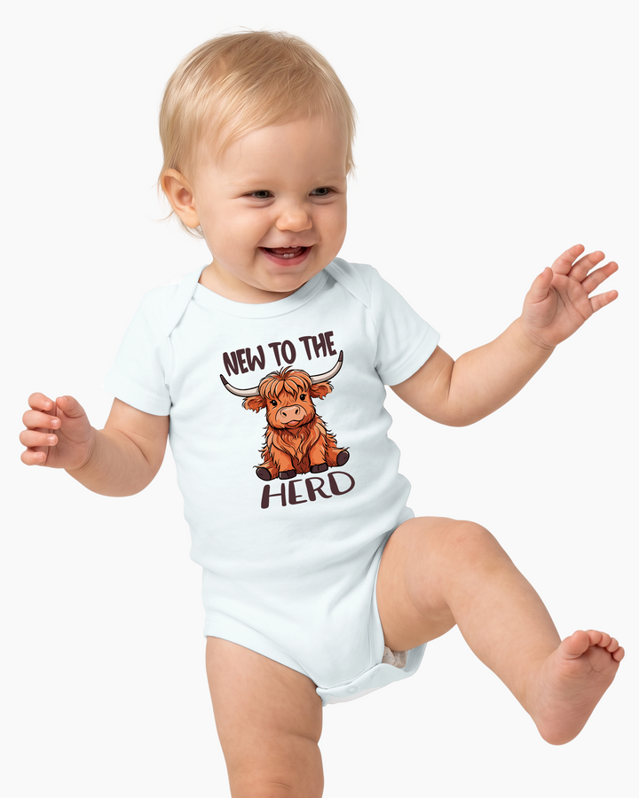 New to the Herd Highland Cow Baby Bamboo Bodysuit