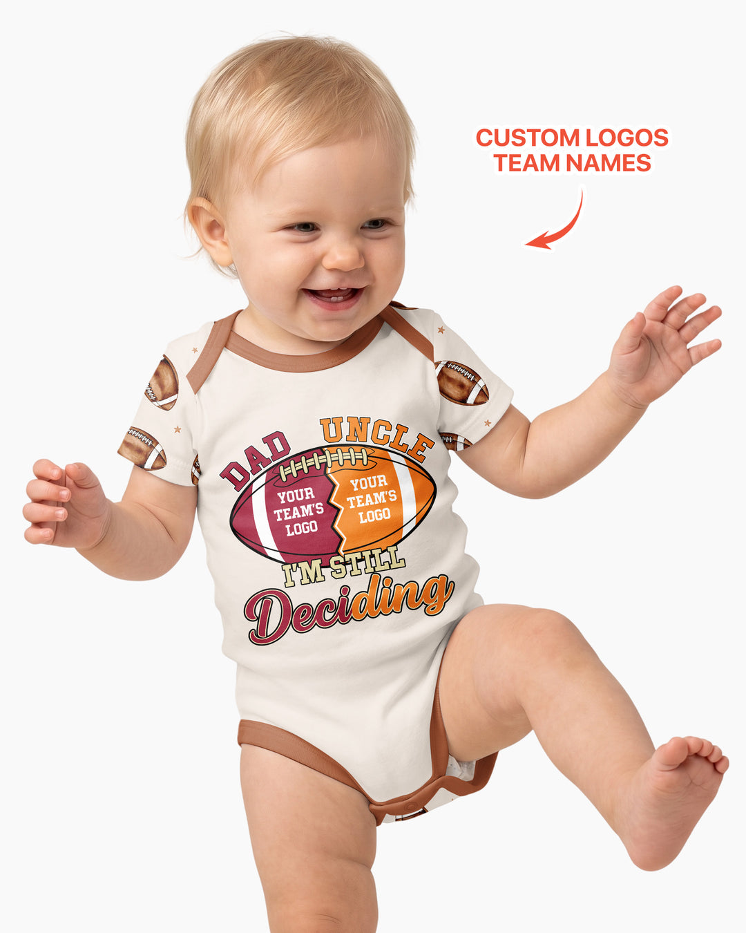 I'm Still Deciding House Divided - Upload Two Team Logo Bamboo Bodysuit