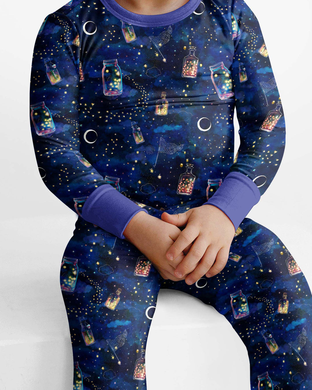 Dreamy Fireflies Bamboo Two Piece Long Sleeve Pajama Set