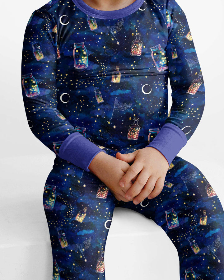 Dreamy Fireflies Bamboo Two Piece Long Sleeve Pajama Set